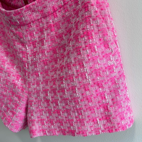 L'Agence Ashton Tweed Short Pink White High Waist, Size 8 - Picture 5 of 11